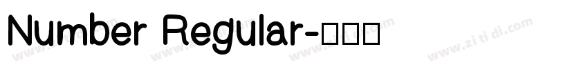 Number Regular字体转换